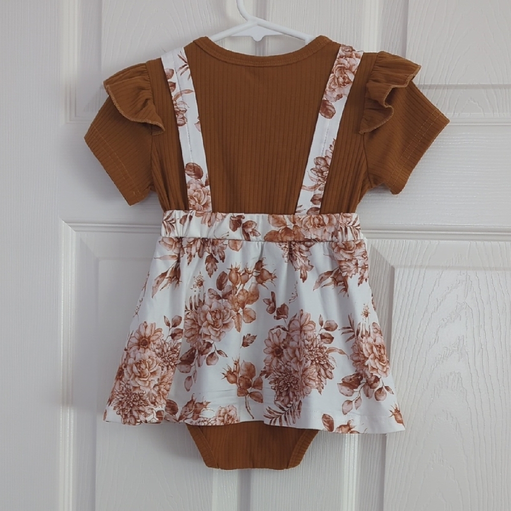 Floral Suspender Baby Romper - Picture 6 of 8